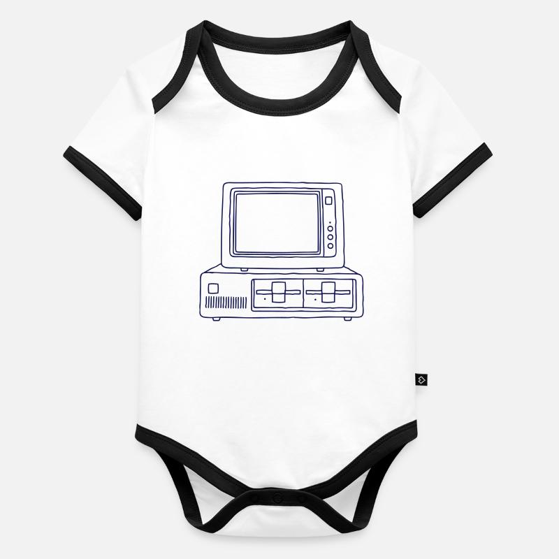 Ordinateur PC Body Bébé bio contrasté manches courtes