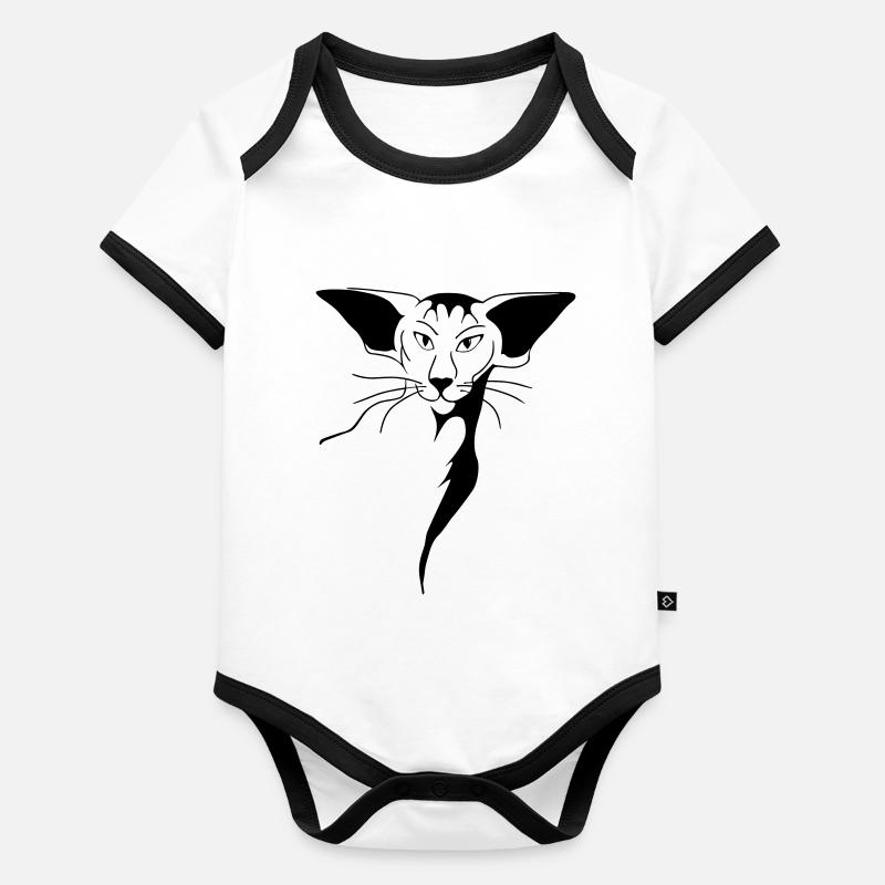 Le look Body Bébé bio contrasté manches courtes