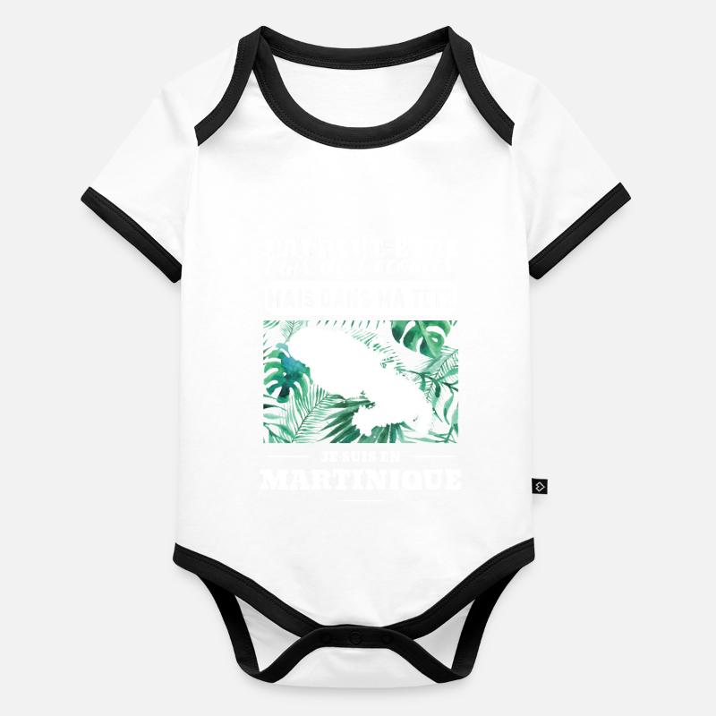martinique-définition Body Bébé bio contrasté manches courtes