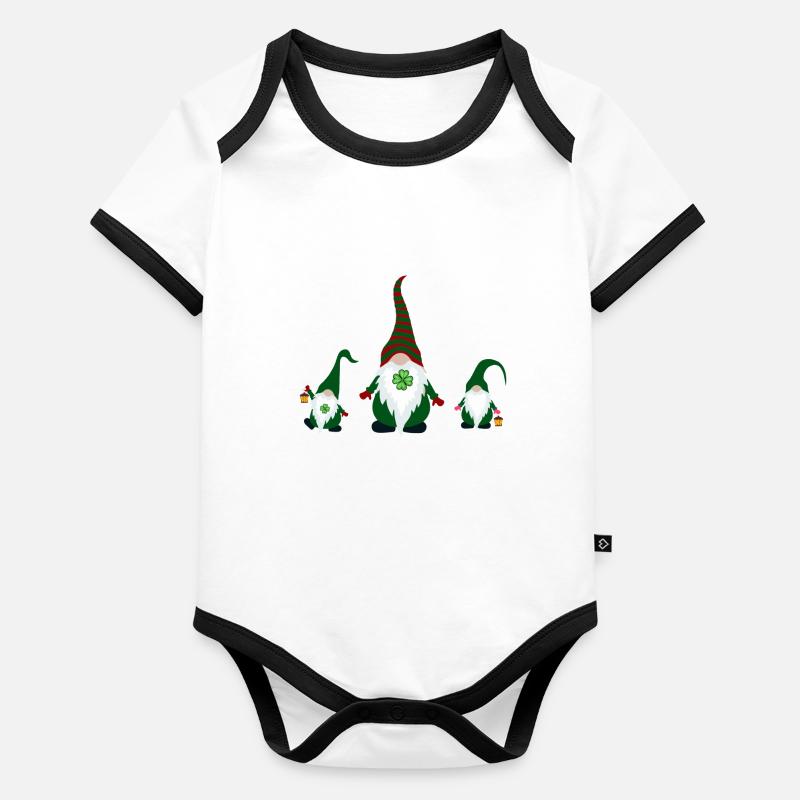St. Patricks Day Baby Bio-Kurzarm-Kontrastbody