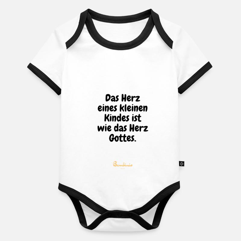 Das Herz eines kleinen Kindes Baby Bio-Kurzarm-Kontrastbody