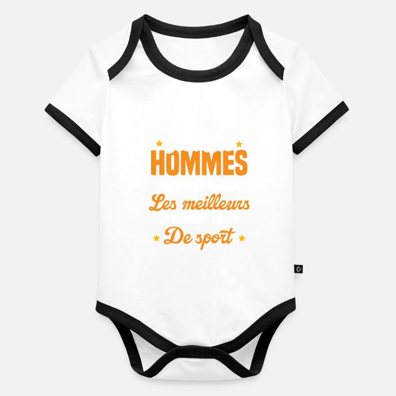 Les meilleurs hommes deviennent profs de sport Body Bébé bio contrasté manches courtes