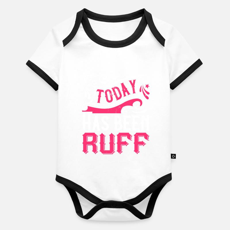 Heute war Ruff Baby Bio-Kurzarm-Kontrastbody
