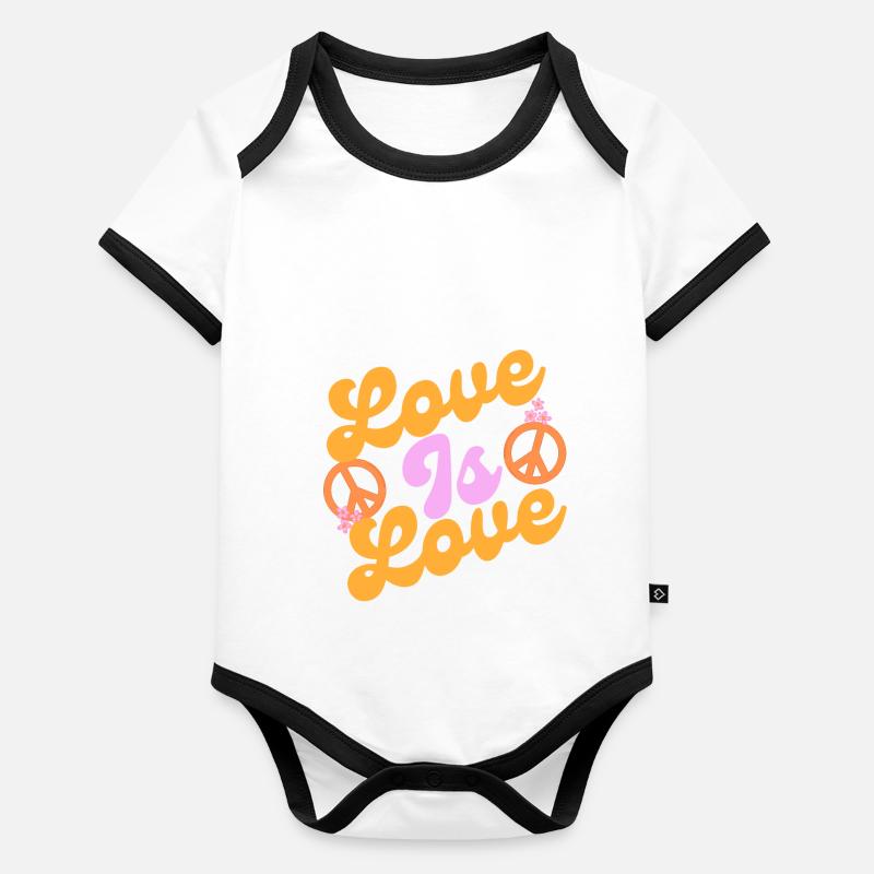 L’amour est l’amour Body Bébé bio contrasté manches courtes