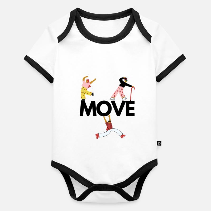 MOVE Baby Bio-Kurzarm-Kontrastbody