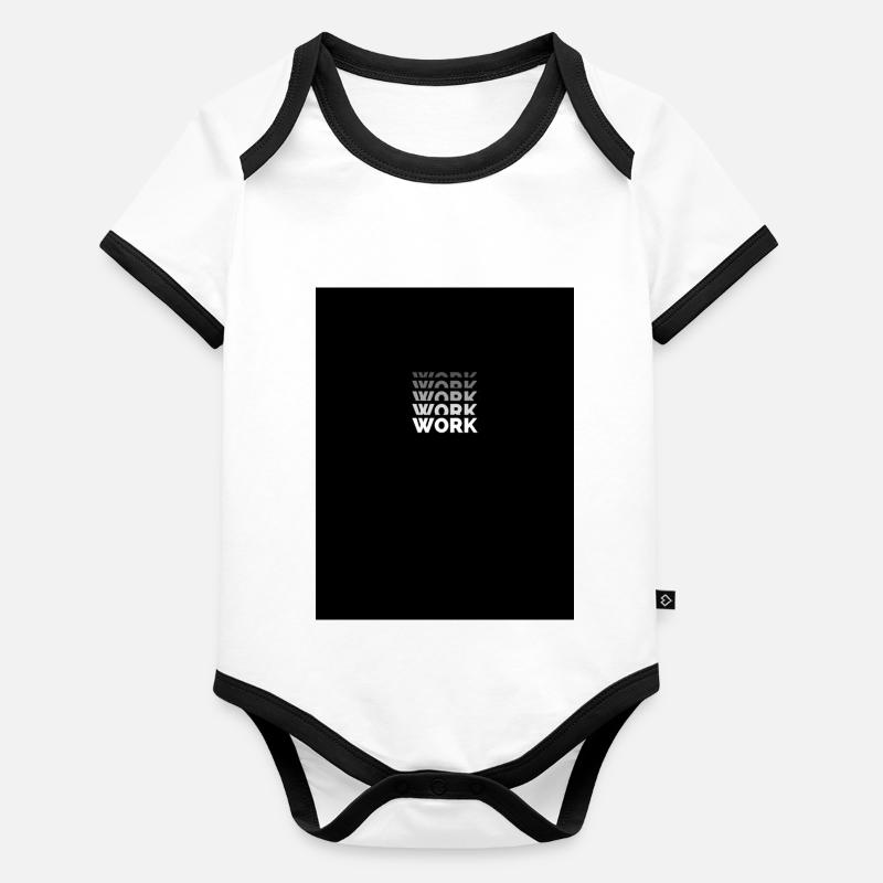 ARBEIT Baby Bio-Kurzarm-Kontrastbody