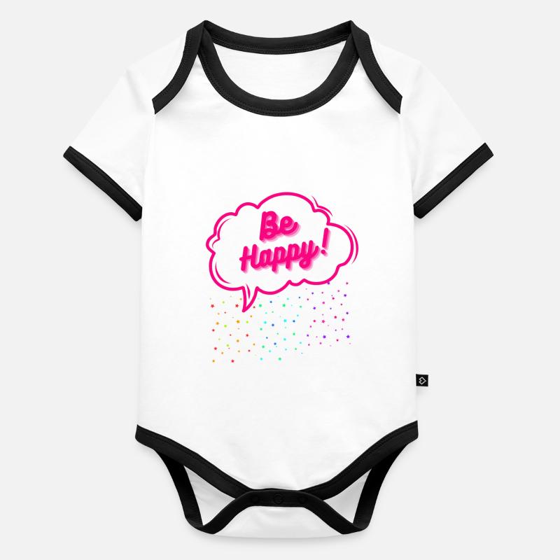 HappyRain Body Bébé bio contrasté manches courtes