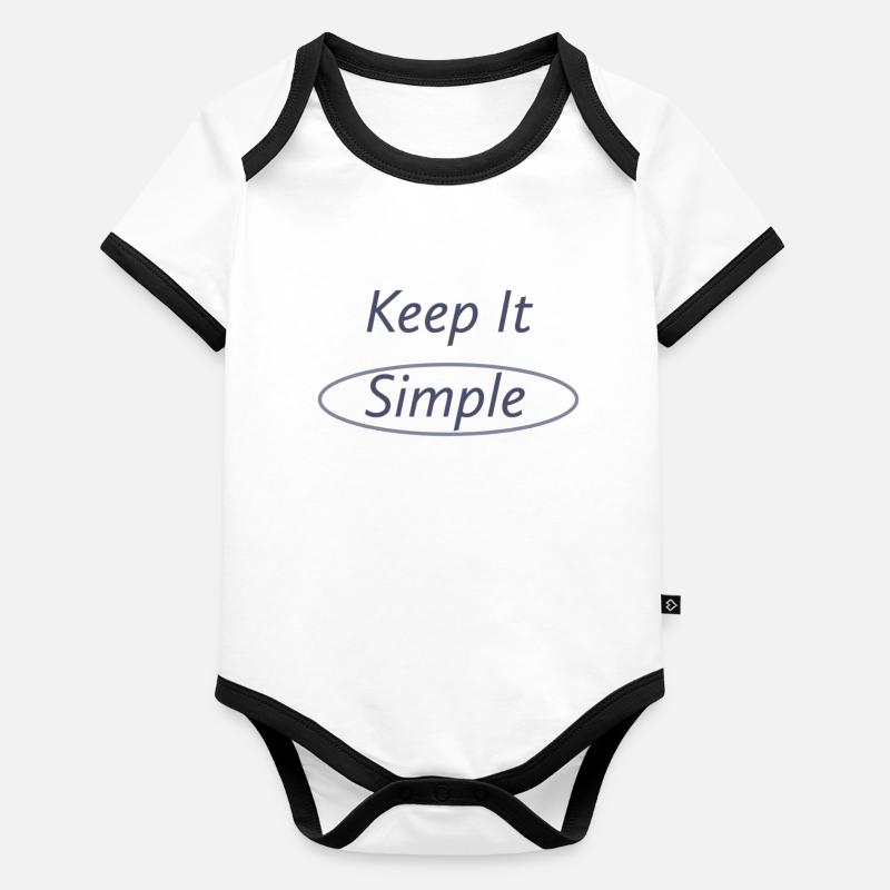 Restez simple Body Bébé bio contrasté manches courtes
