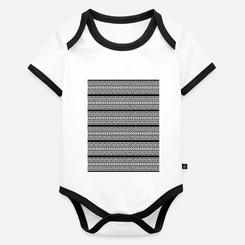 Graphiques autochtones Body Bébé bio contrasté manches courtes