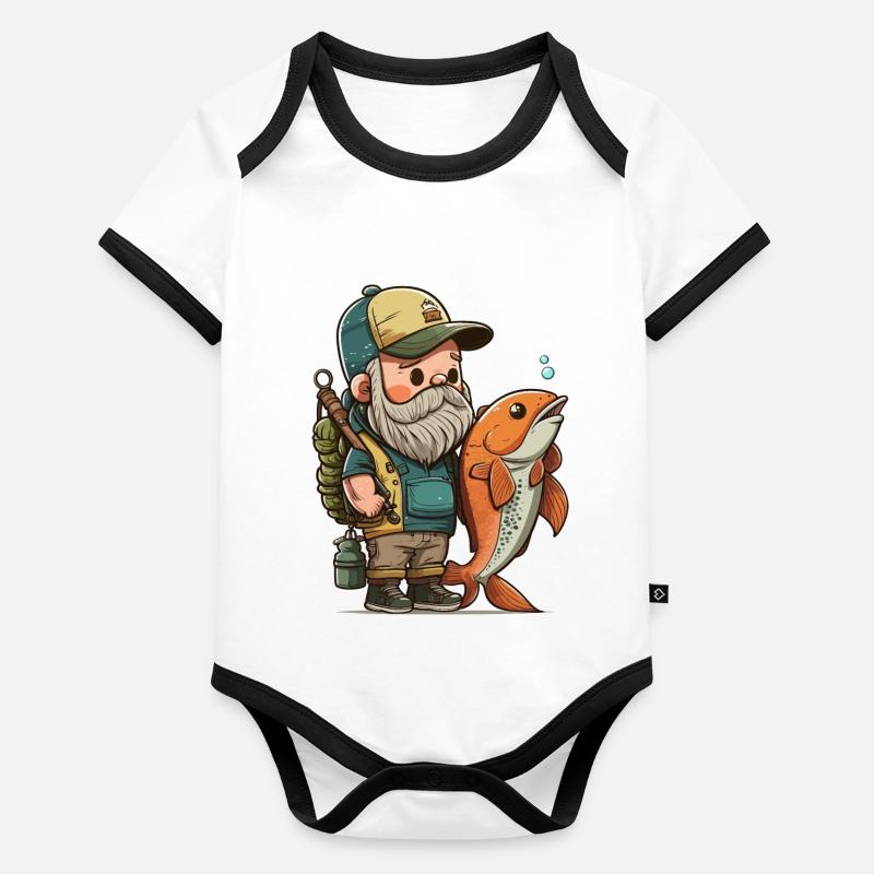Prix des pêcheurs Body Bébé bio contrasté manches courtes
