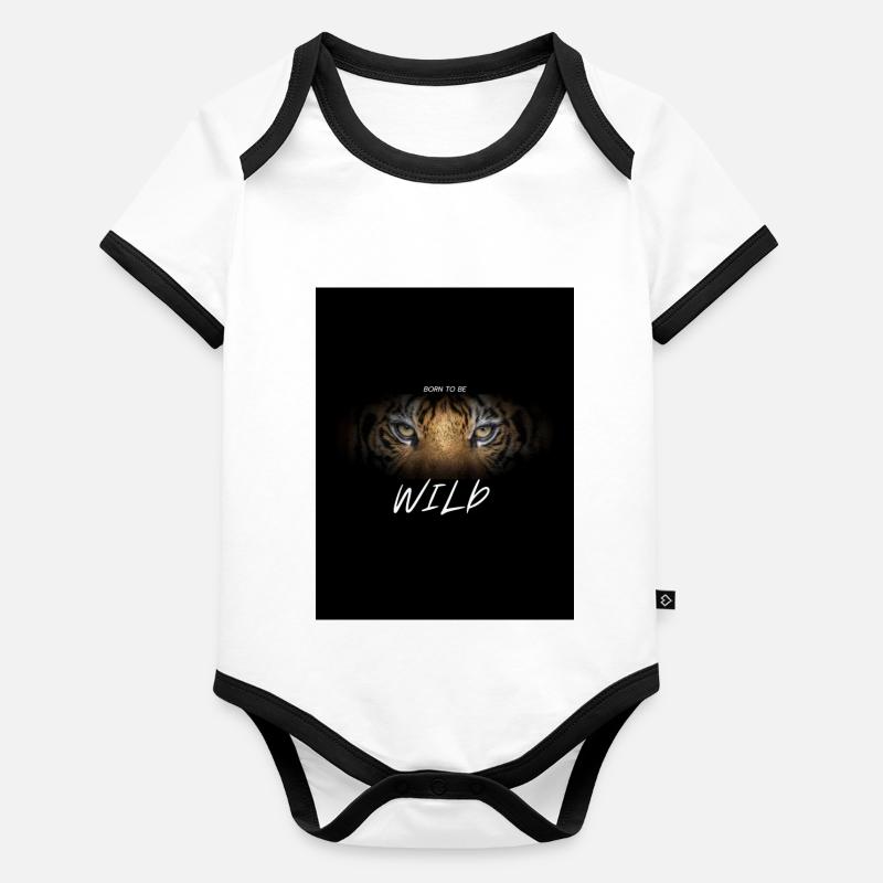 GEBOREN, UM ZU SEIN Baby Bio-Kurzarm-Kontrastbody