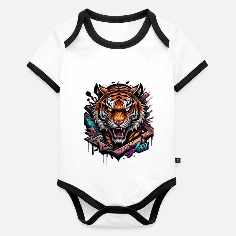Evil Tiger Organic Baby Contrasting Bodysuit