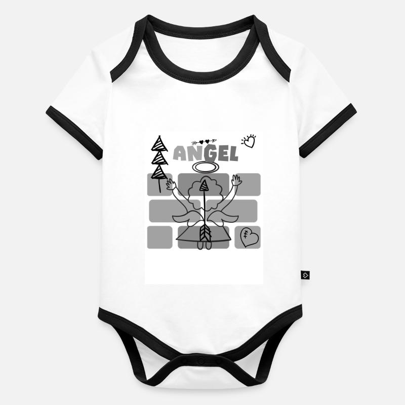 Ange. Body Bébé bio contrasté manches courtes