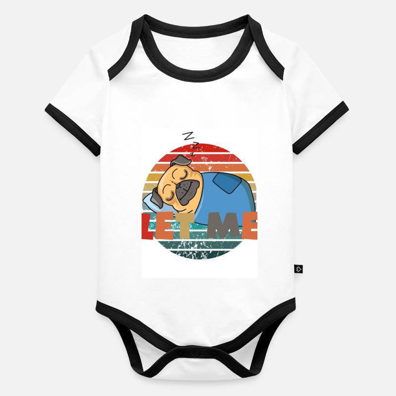 Let me. Sleep. Organic Baby Contrasting Bodysuit
