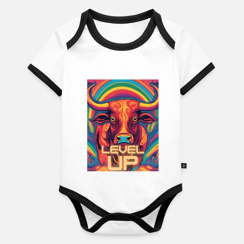 Bull Level Up Baby Bio-Kurzarm-Kontrastbody