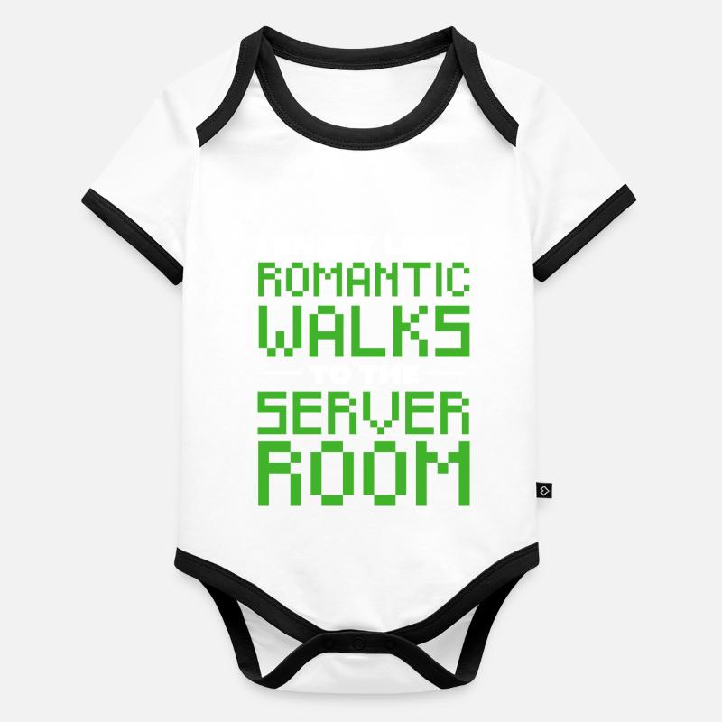 I enjoy romantic walks to the server room Baby Bio-Kurzarm-Kontrastbody