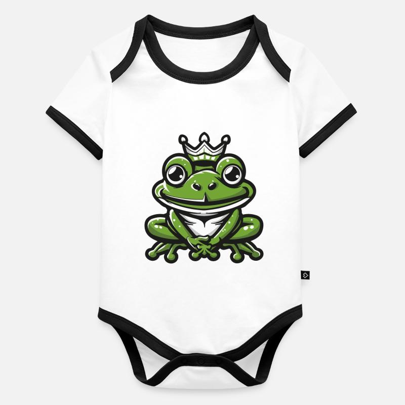 Frosch Krone Baby Bio-Kurzarm-Kontrastbody