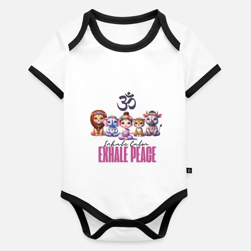 Meditation Squad Baby Bio-Kurzarm-Kontrastbody