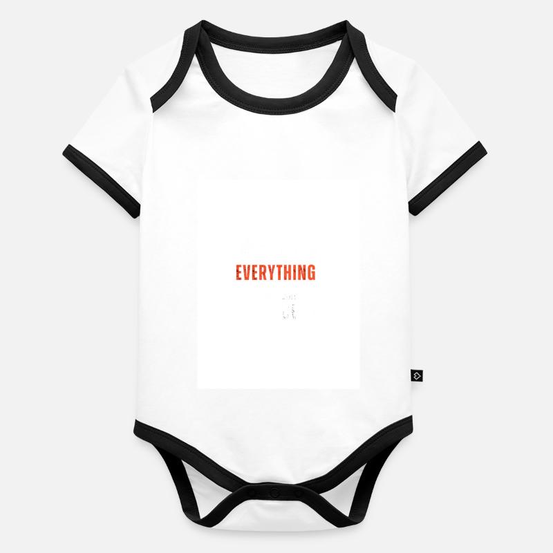 Everything Statement Baby Bio-Kurzarm-Kontrastbody