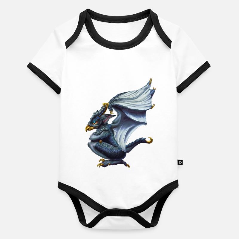 Petite Gargouille Body Bébé bio contrasté manches courtes