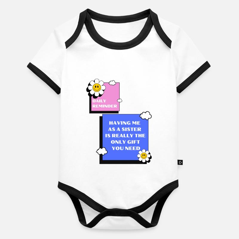 Das schönste Geschenk? Ich Baby Bio-Kurzarm-Kontrastbody