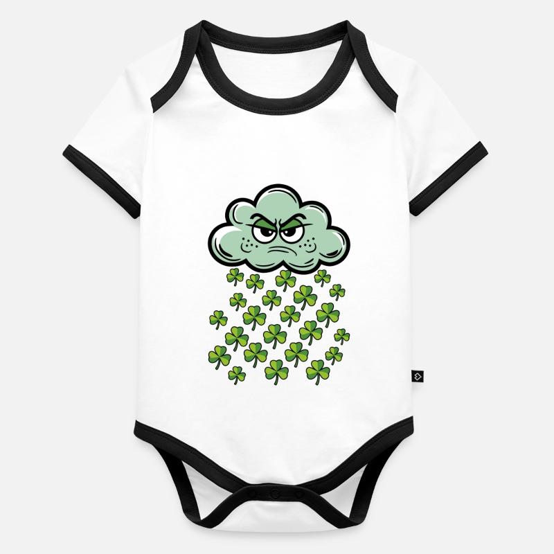 st patricks day Organic Baby Contrasting Bodysuit
