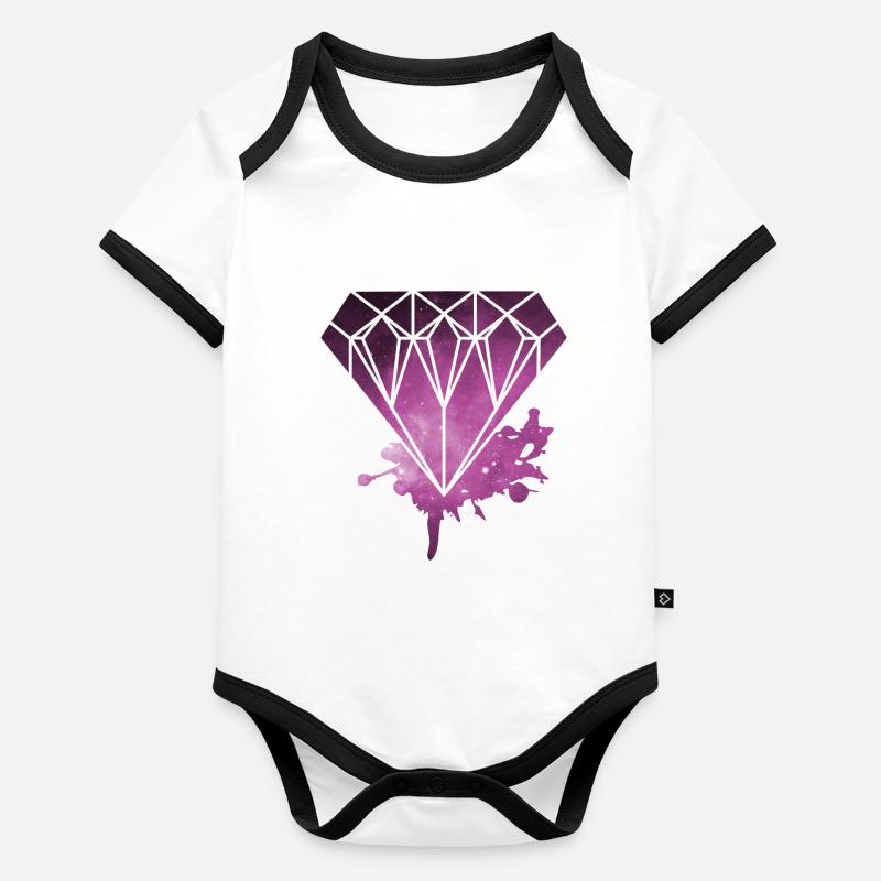 Diamond Galaxy Space Style Fashion Glitter Unique Organic Baby Contrasting Bodysuit