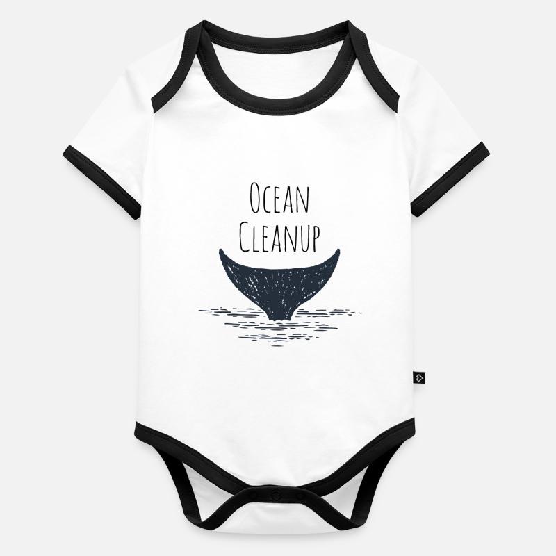 Ocean Clean Up Baby Bio-Kurzarm-Kontrastbody