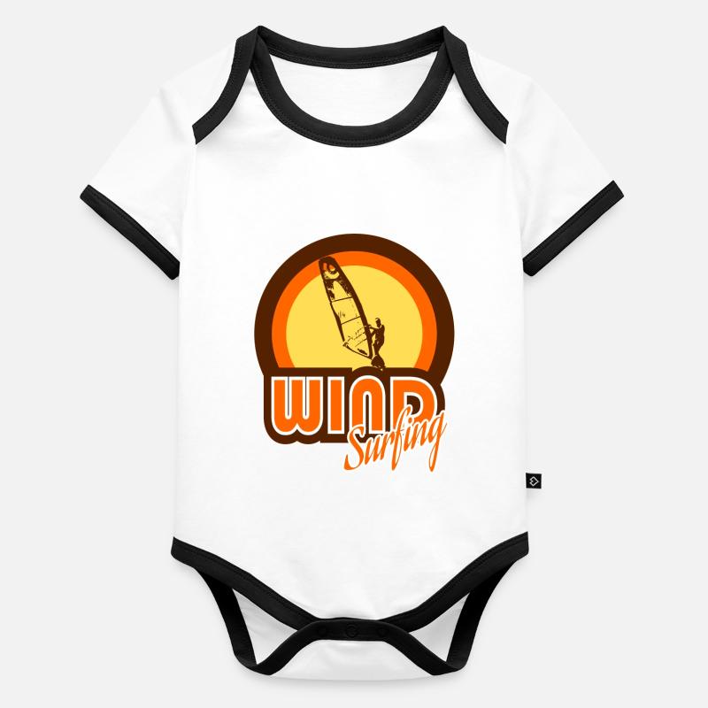 Windsurfers Organic Baby Contrasting Bodysuit