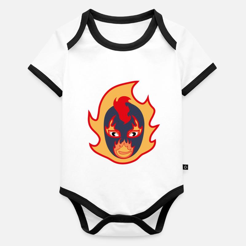 Garçon de boule de feu Body Bébé bio contrasté manches courtes