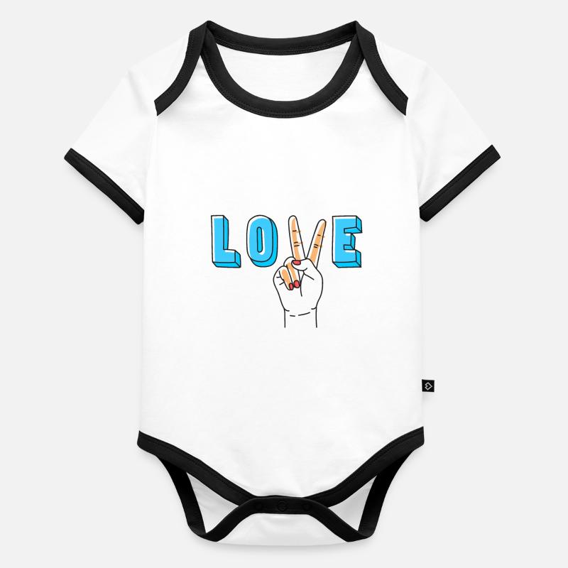 Self love Organic Baby Contrasting Bodysuit