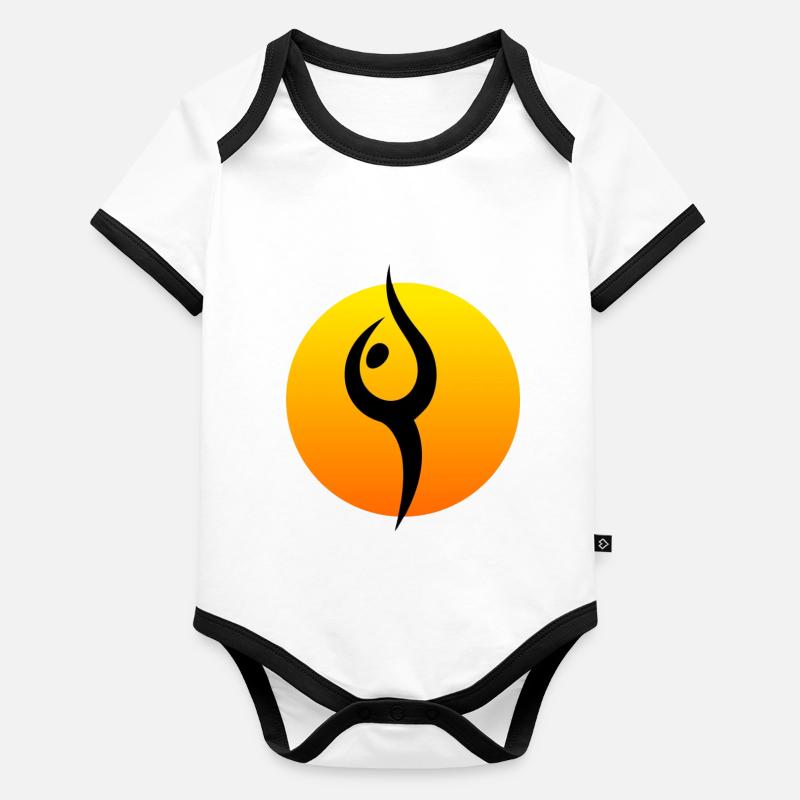 yoga Body Bébé bio contrasté manches courtes