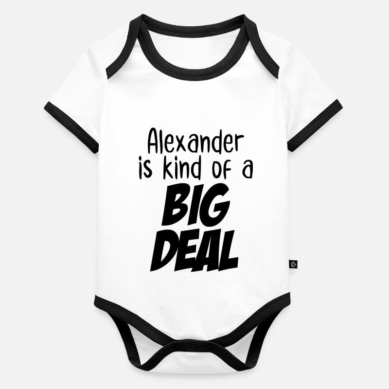 Alexander est un peu un gros problème Body Bébé bio contrasté manches courtes