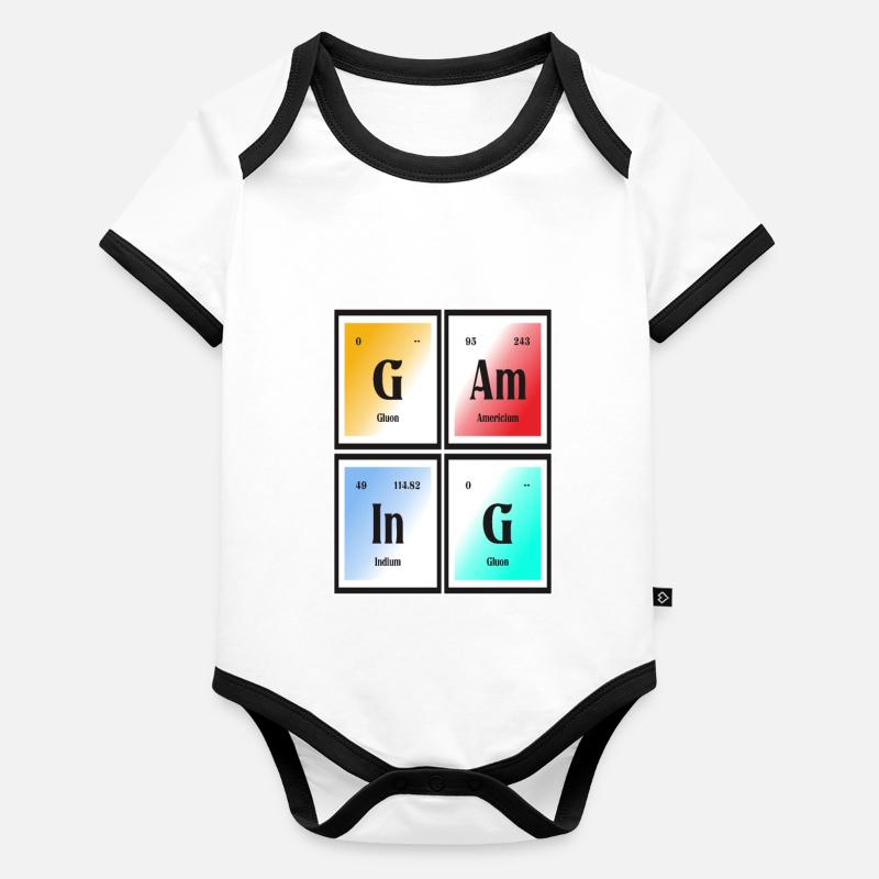 | de jeu Tableau périodique des éléments Body Bébé bio contrasté manches courtes