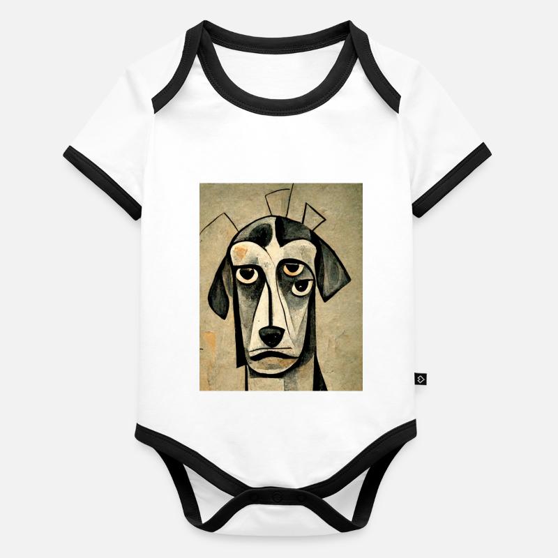 Résumé du chien Body Bébé bio contrasté manches courtes