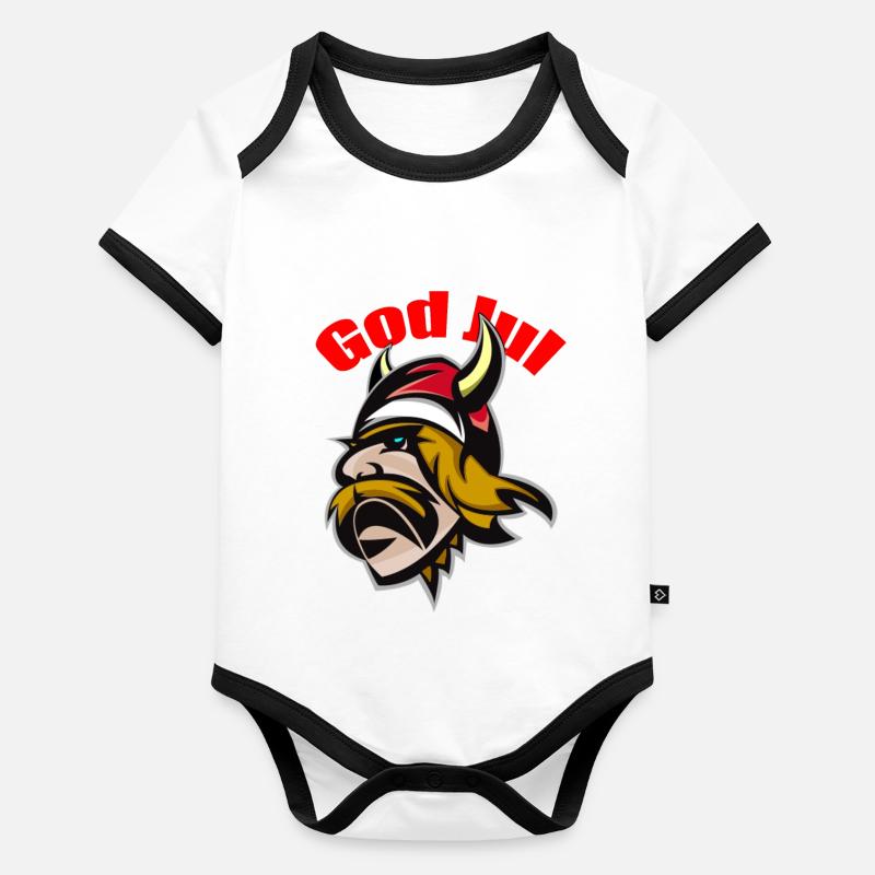 God Jul - Danemark Body Bébé bio contrasté manches courtes