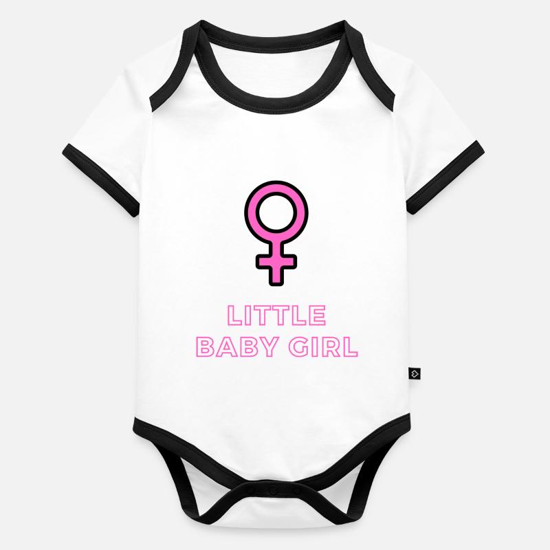 Annonce de bébé - Filles - Grossesse Body Bébé bio contrasté manches courtes