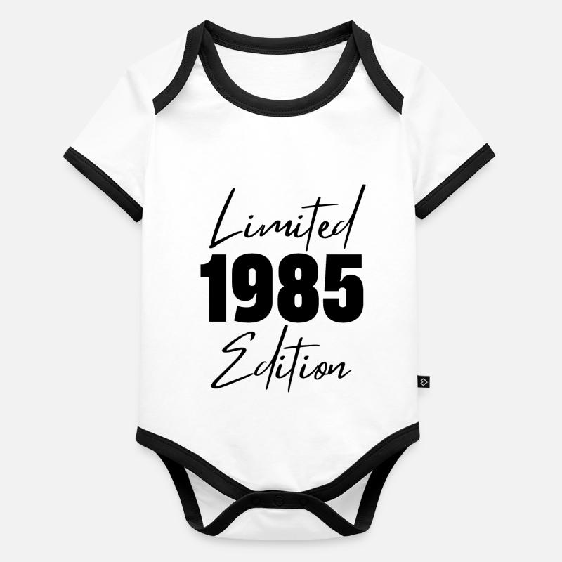 1985 Édition Limitée Body Bébé bio contrasté manches courtes
