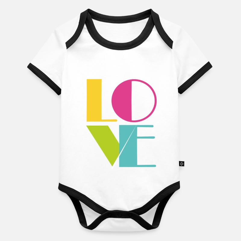 Love Body Bébé bio contrasté manches courtes