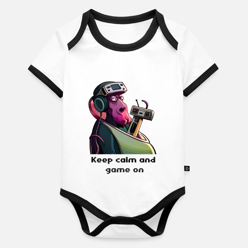 KeepCalm Body Bébé bio contrasté manches courtes