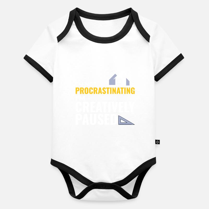 Architects Construction Creativity Procrastination Organic Baby Contrasting Bodysuit