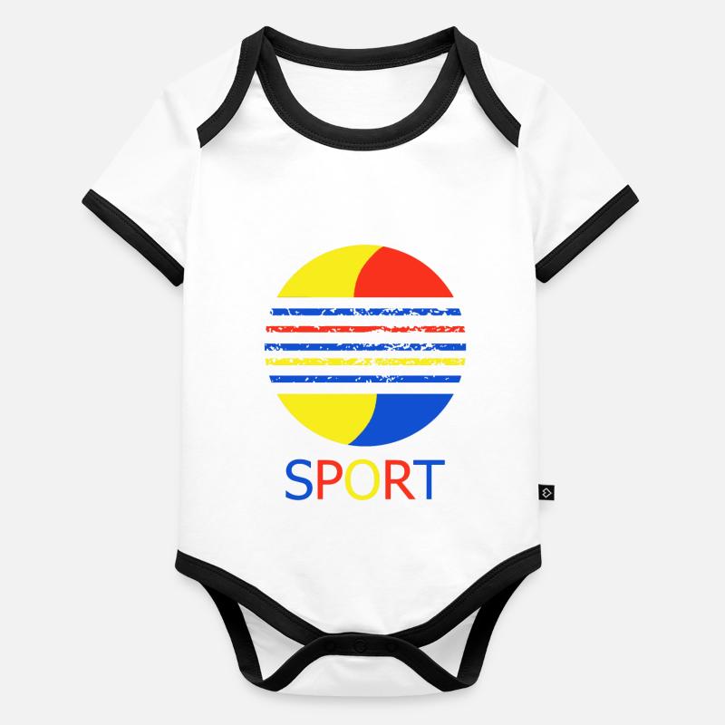 sport Body Bébé bio contrasté manches courtes