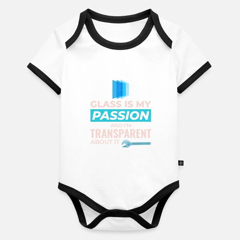 Glazier Window Glass Fitting Fitter Glasswork Organic Baby Contrasting Bodysuit