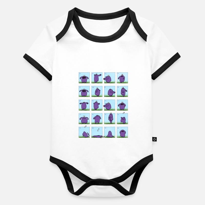 PlumBoo Dance Cycle Organic Baby Contrasting Bodysuit
