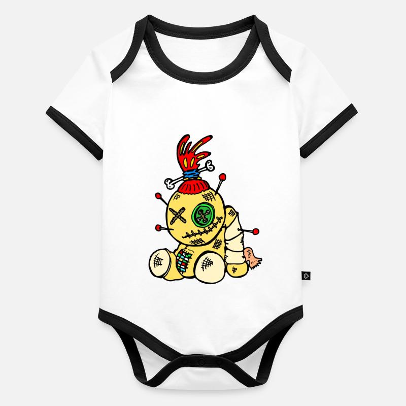 voodoo Baby Bio-Kurzarm-Kontrastbody