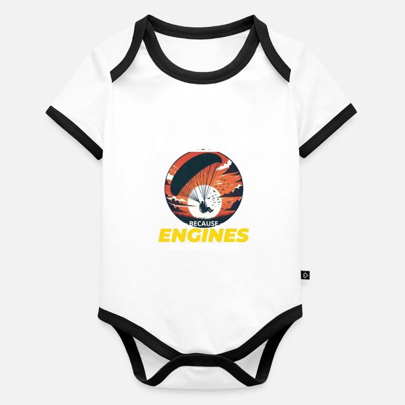 Pilote de paramoteur Paramoteur Parapente motorisé Body Bébé bio contrasté manches courtes