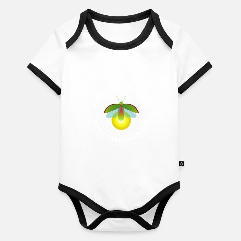 Lucioles Firefly Lightning Bug Insect Collector Body Bébé bio contrasté manches courtes