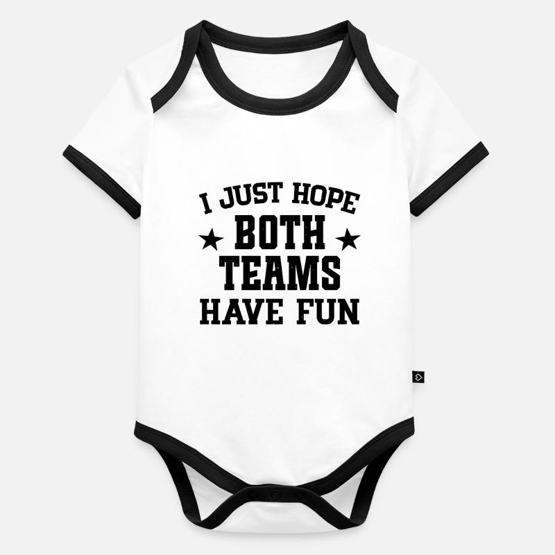 I just hope both teams have fun Organic Baby Contrasting Bodysuit