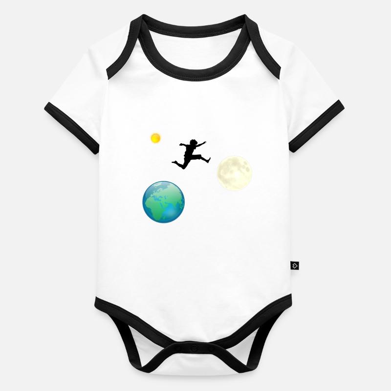 Sauter de la planète Body Bébé bio contrasté manches courtes