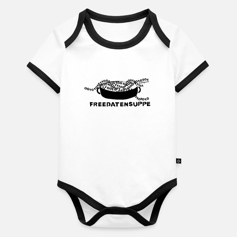 Soupe de données gratuite Body Bébé bio contrasté manches courtes